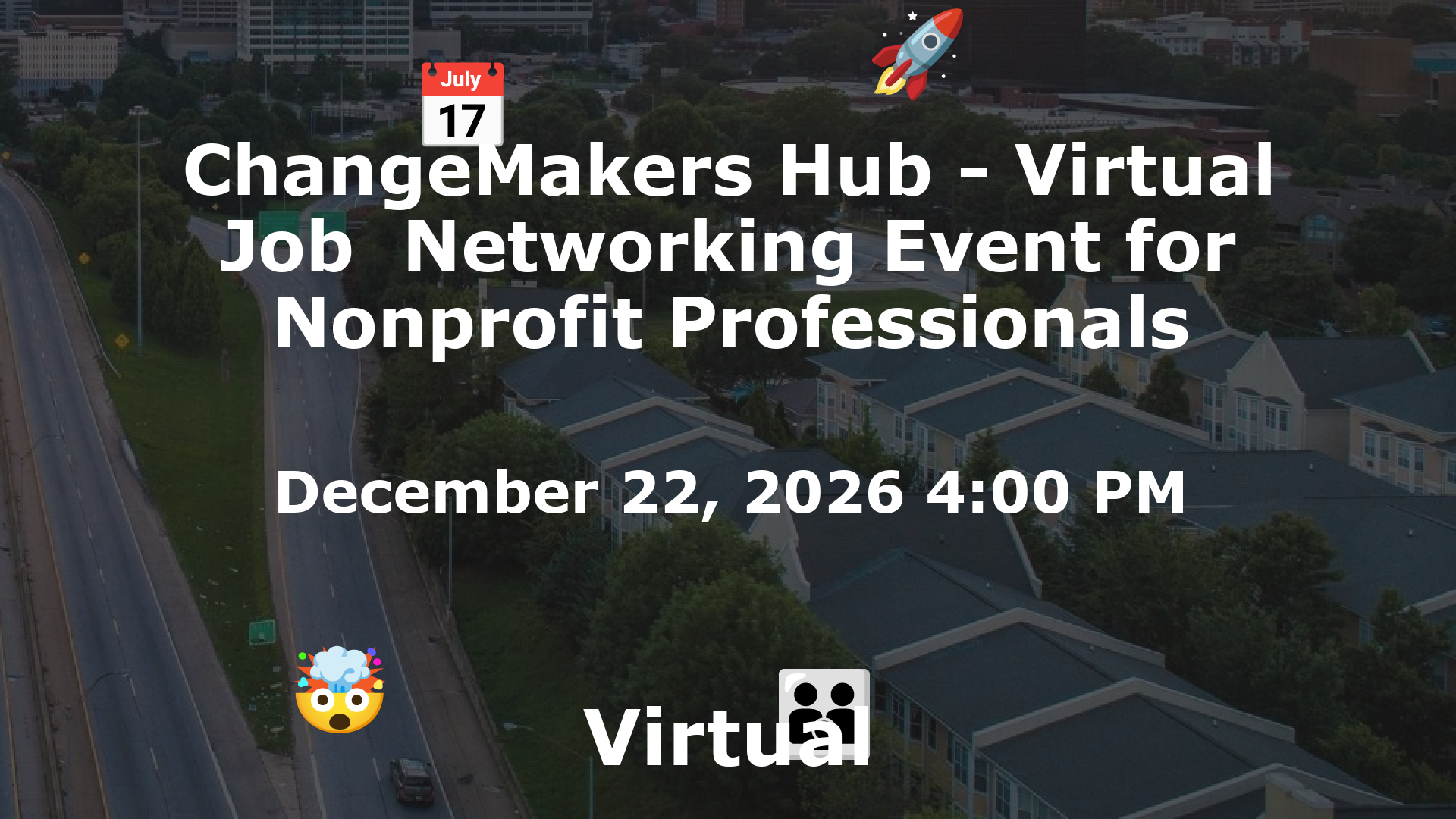 ChangeMakers Hub - Virtual Job  Networking Event for Nonprofit Professionals event image